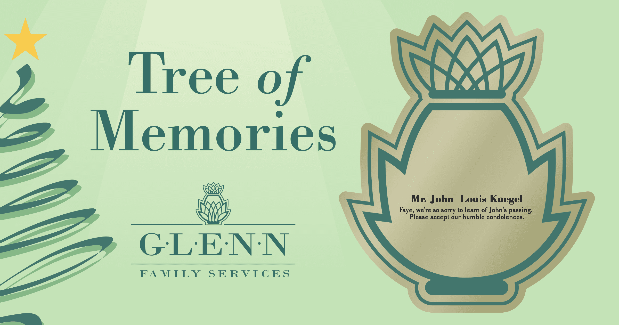Mr. John Louis Kuegel | 2025 Glenn Tree of Memories