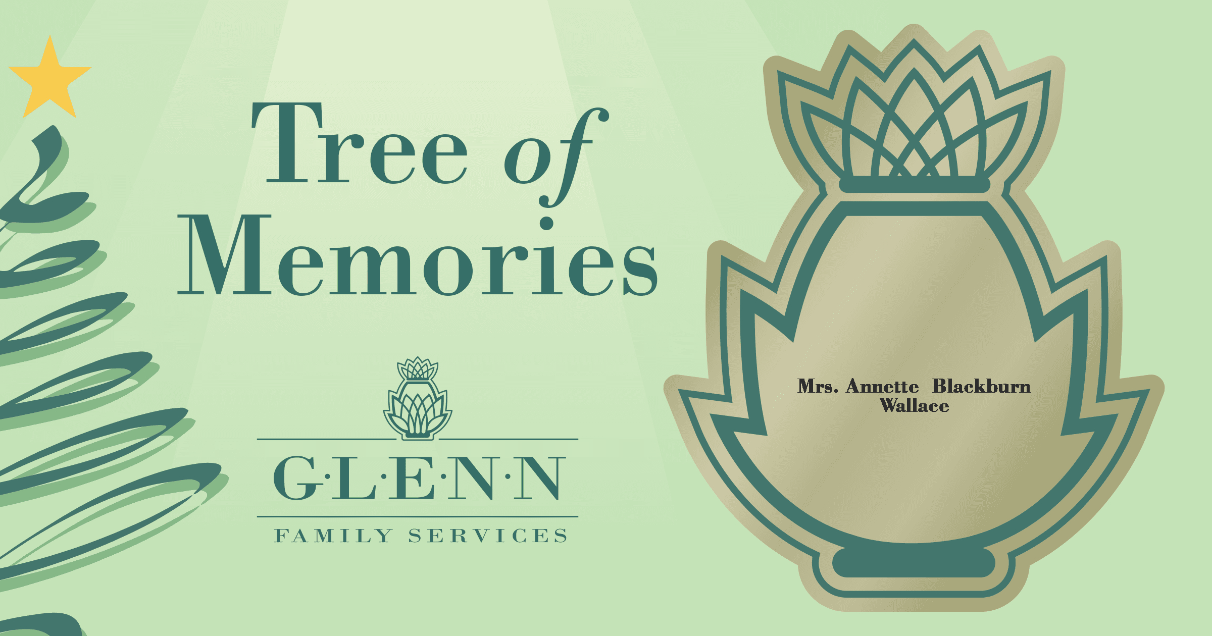 Mrs. Annette Blackburn Wallace | 2021 Glenn Tree of Memories